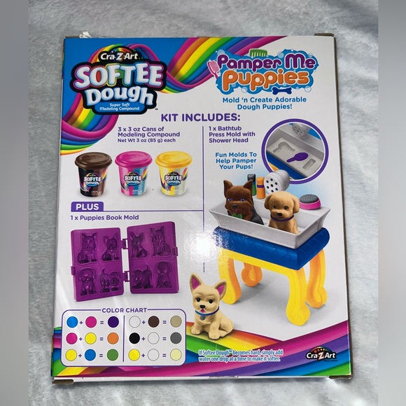 Cra-z-art Softee Dough Pamper Me Puppies Modeling Compound Play Set - Picture 5 of 5